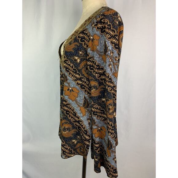 Medium Truworths Women's Boho Chic Beaded V-Neck Shirt South Africa Rayon - Picture 7 of 9